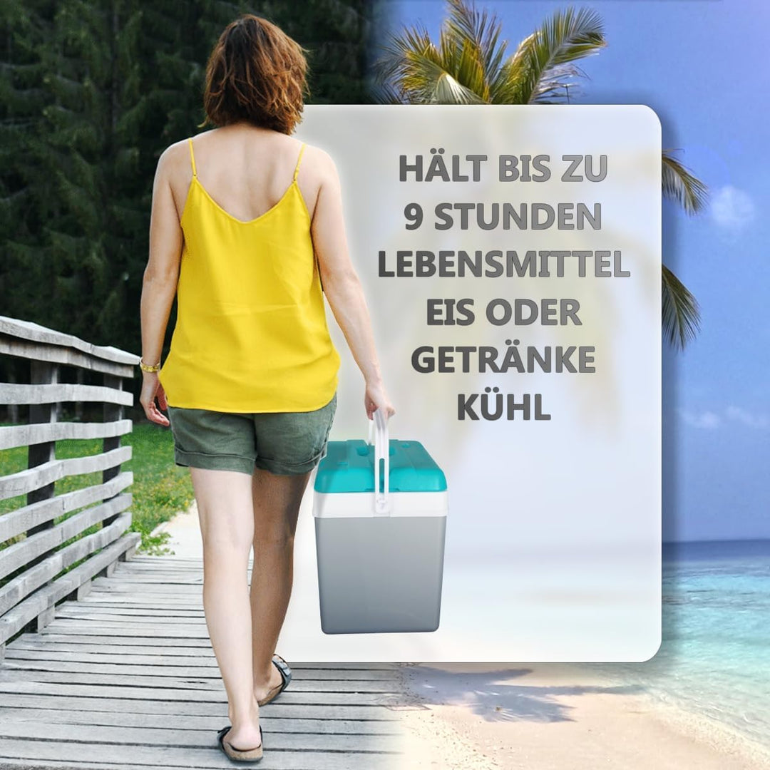 Kühlbox Isolierbox Kühltasche Camping Thermobox Isoliertasche Grau Kühlbox 24L, Kühlbox 24L