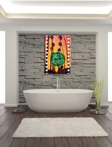 Santa Monica Leinwandbild Bild auf Leinwand, XXL riesige Bilder fertig gerahmt mit Keilrahmen, Kunst