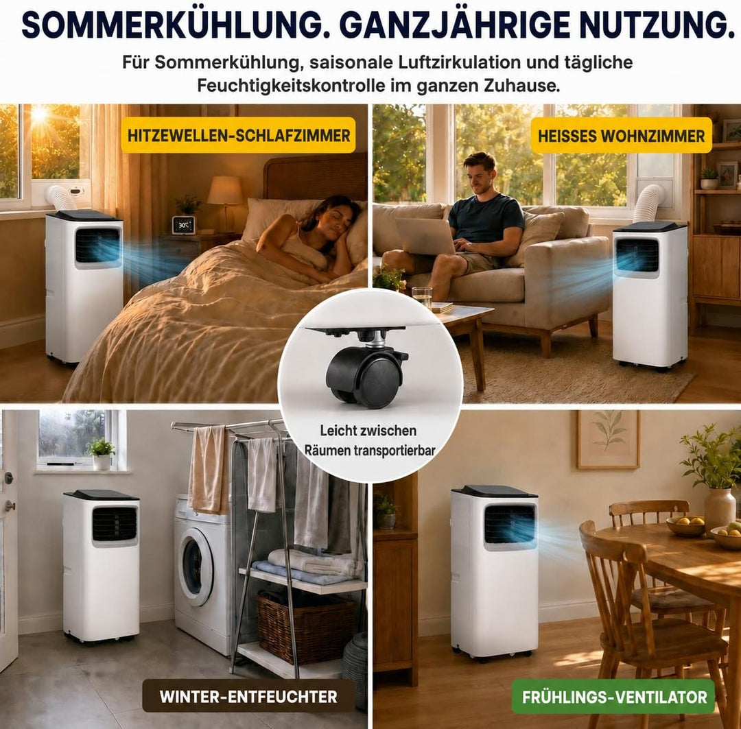 Olsen &amp; Smith 7000 BTU Mobile Klimaanlage, 3-in-1 mit Abluftschlauch 7000btu, 7000btu
