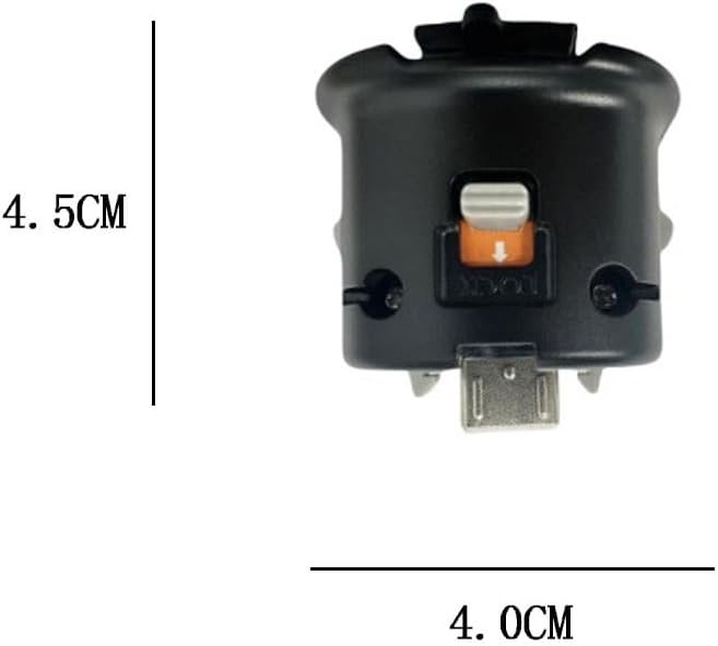 Motion Plus Adapter, Accelerator Grip, externer Sensor für Wii-Fernbedienung, Schwarz, 2 Stück