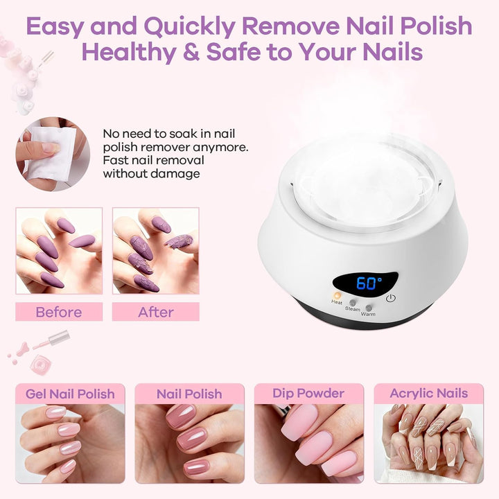 Nagel Dampfgerät-Entferner Professionelles Gel Nagellackentferner Dampfgerät mit LED-Temperaturanzei