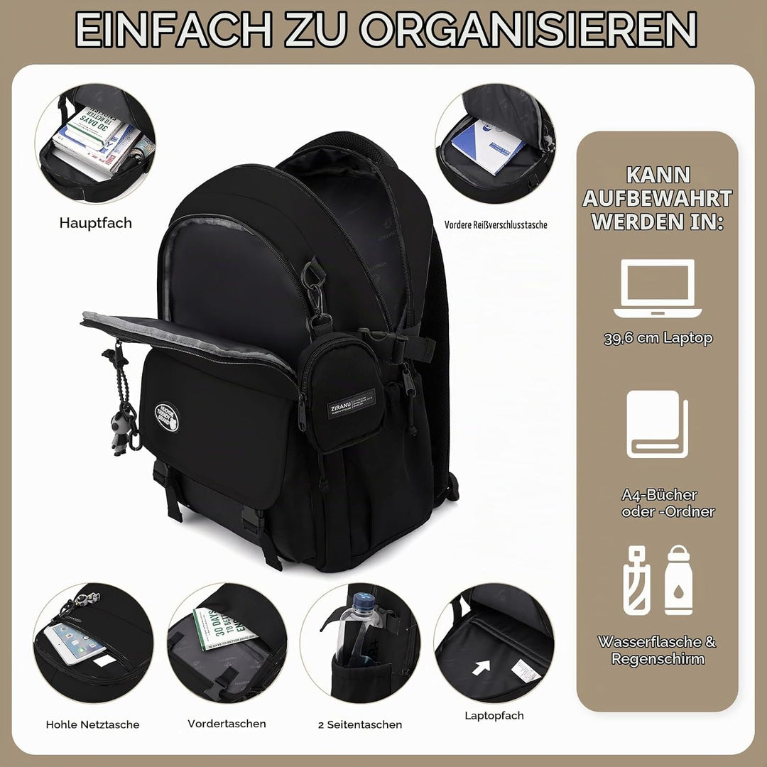 Amythe Schulrucksack Jungen Teenager, Gross Rucksack Schule Lässiger Oberstufe Schulranzen Wasserabw