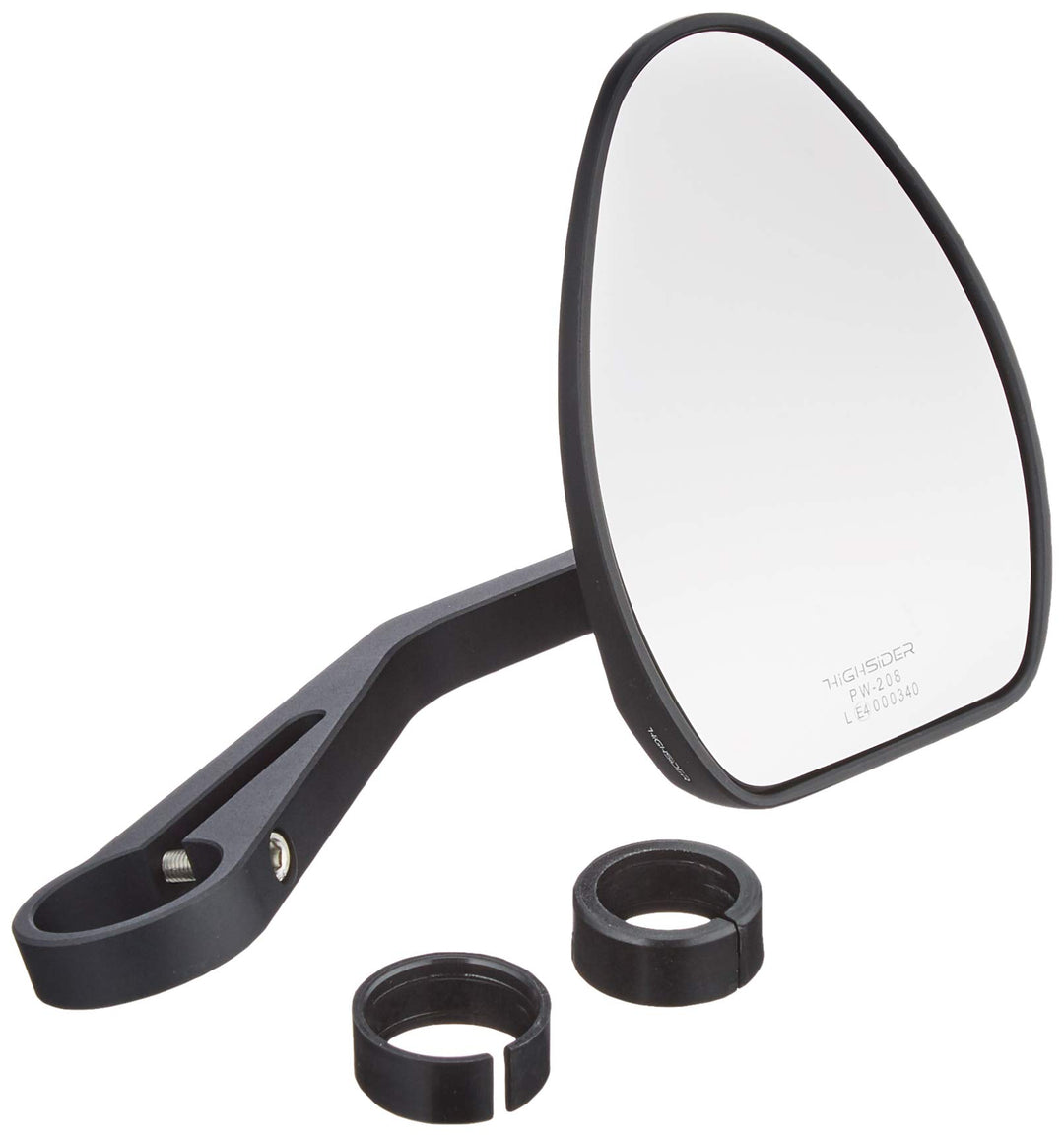 Highsider Motorradspiegel Lenkerendenspiegel für 22/25,4mm Ferrara 2 Alu schwarz
