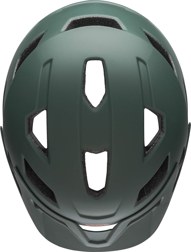 BELL Unisex Jugend Sidetrack Child Fahrradhelm Einheitsgrösse Matte Dark Green/Orange, Einheitsgröss