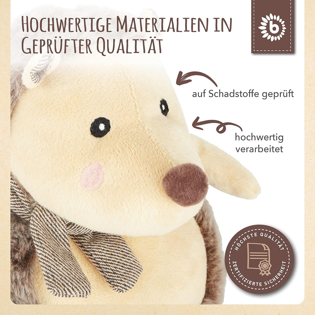 Bieco Plüsch Igel Spieltier Baby | ca. 22 cm | niedliches Baby Kuscheltier | Baby Spielzeug | Kusche
