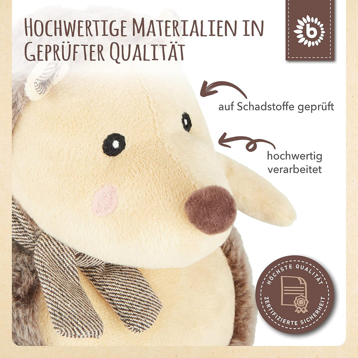 Bieco Plüsch Igel Spieltier Baby | ca. 22 cm | niedliches Baby Kuscheltier | Baby Spielzeug | Kusche