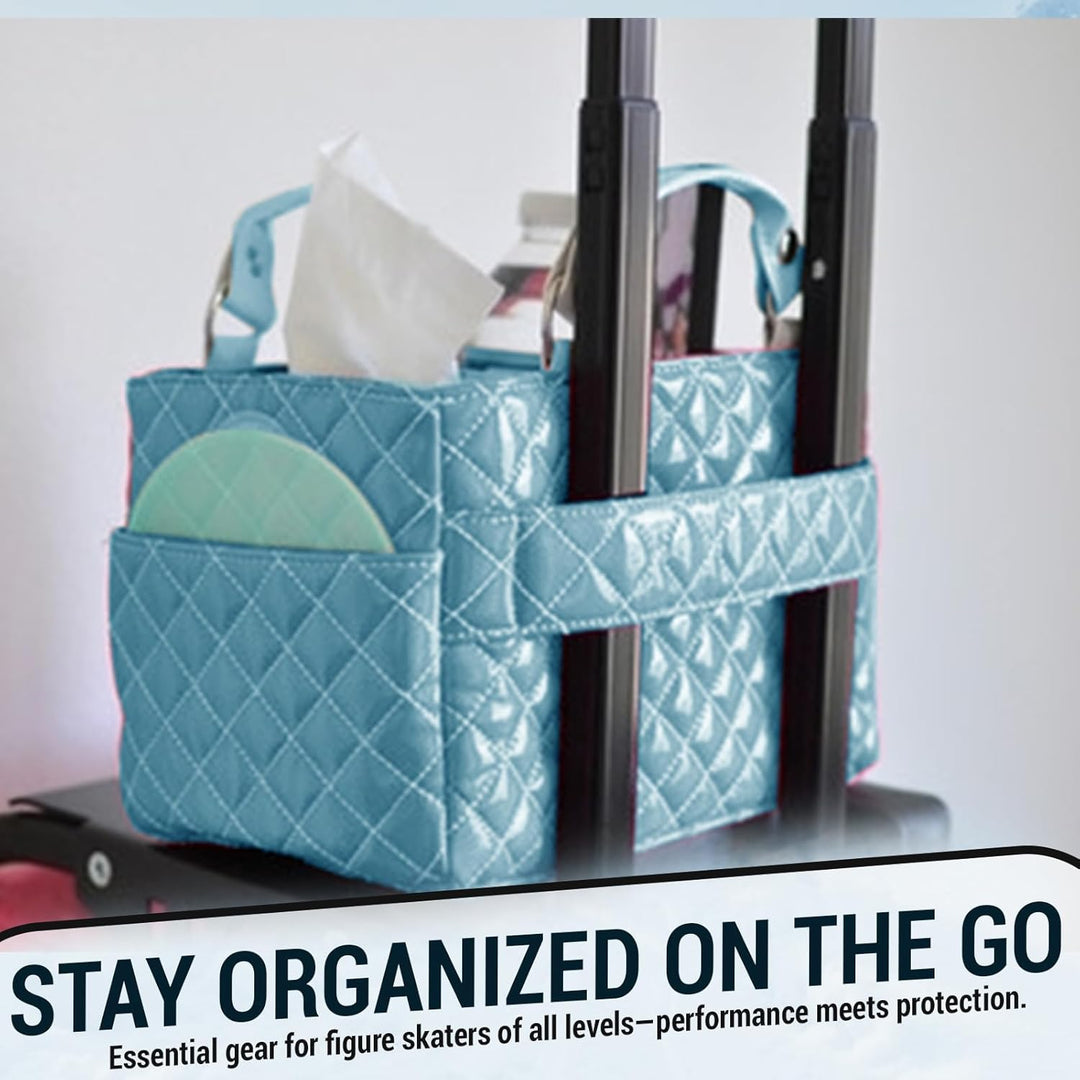 Kami-So Ice Skating Rink Tote - Great for Skate Guards Water Bottle and Other Skating Accessories Aq