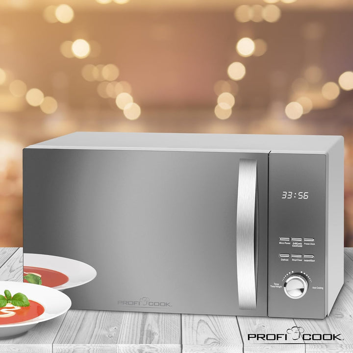ProfiCook PC-MWG 1176 H, 3 in 1 Mikrowelle mit Heissluft und Grill, 23 Liter Garraum, 2300 Watt Heis