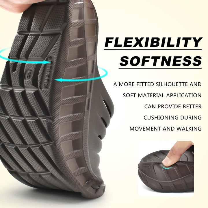 KuaiLu Recovery Sandalen Herren Bequeme Plantarfasziitis Schlappen Orthopädische Offene Zehen Männer