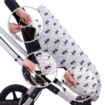 JYOKO KIDS Universal Baby Fusssack für Kinderwagen (RACCOON, BAUMWOLLE)