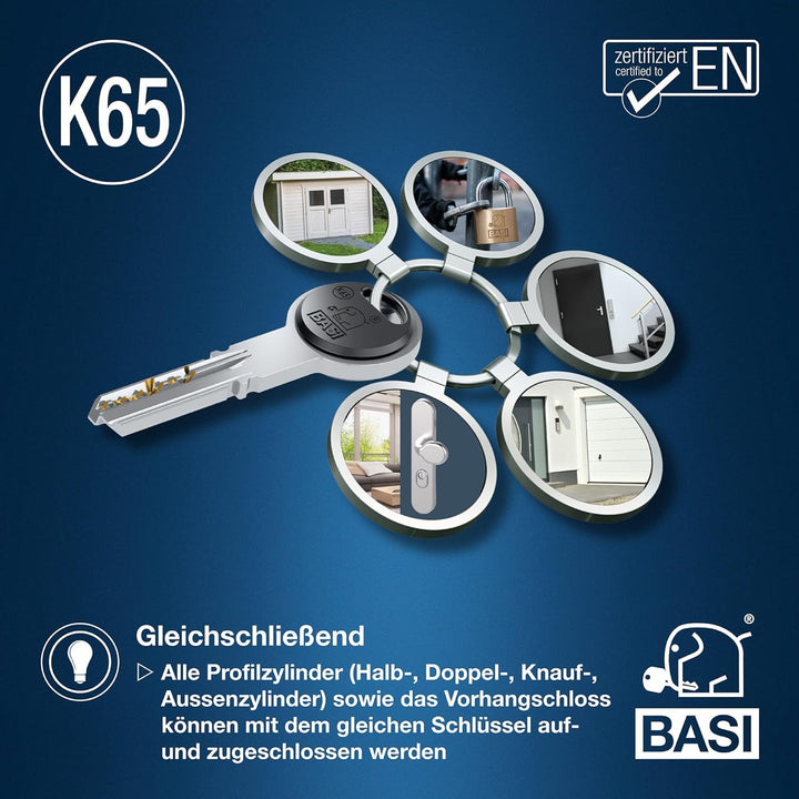 BASI | K65 Profilzylinder System | Konfigurator für Schliesszylinder | nach Wunsch frei kombinierbar