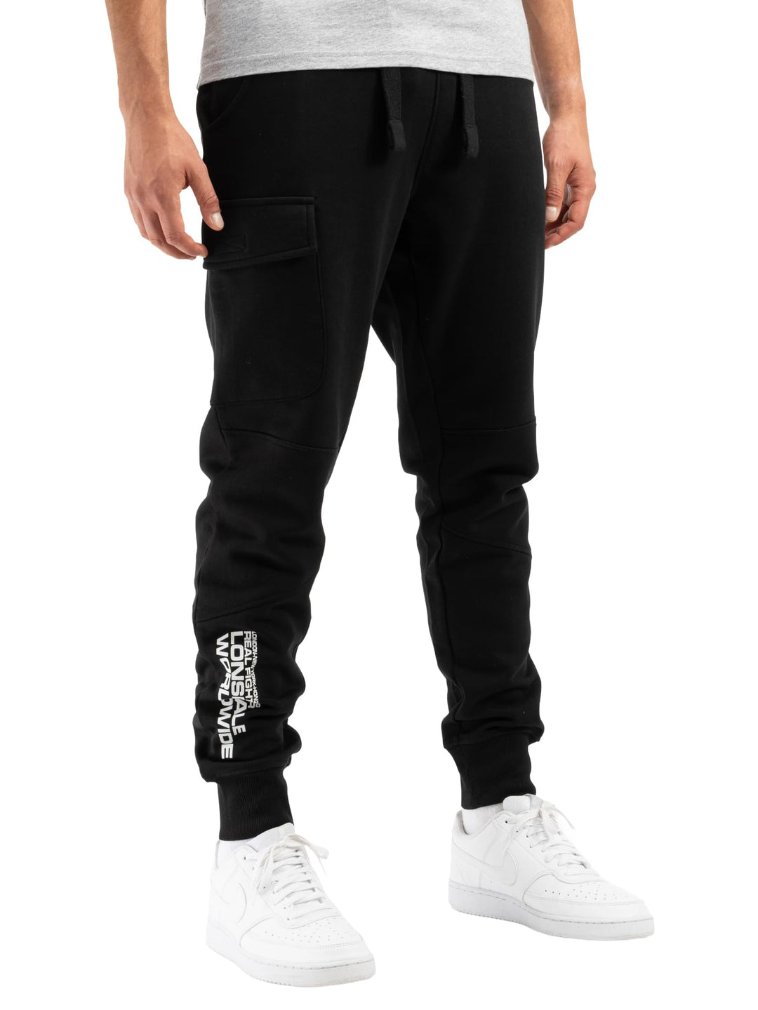 Lonsdale Herren Tweedmouth Dress Pants S Black/White, S Black/White