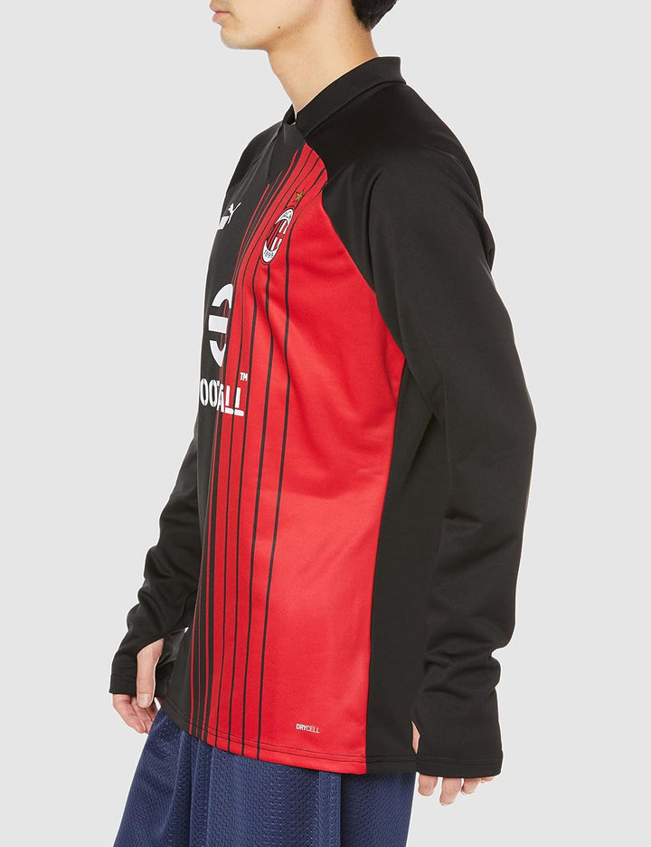 PUMA Herren Prematch Sweat Soccer T-shirt, Black-tango Red