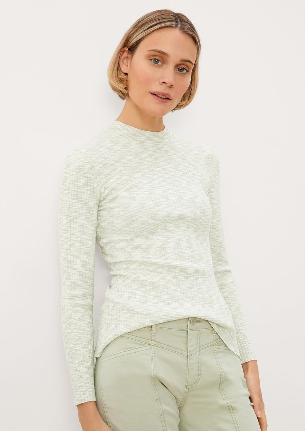 s.Oliver Damen Sweater 34 Sage Melange, 34 Sage Melange
