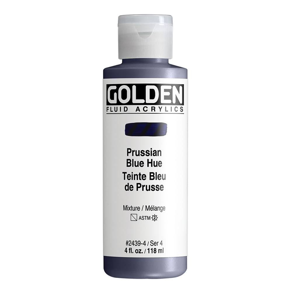 Goldene 0002439-4 4 Unzen - 118ml - Historische fl-ssiges Acryl Paint Paint Bottle - Prussian Blue H