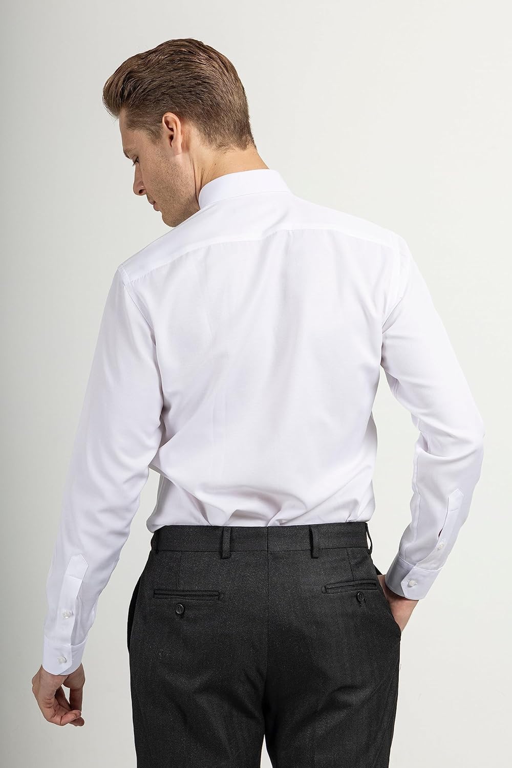 Jack Martin - Hemd mit Pin-Kragen – Formelle Herren Hochzeits und Anzughemden mit Nadelkragen XXL Ge