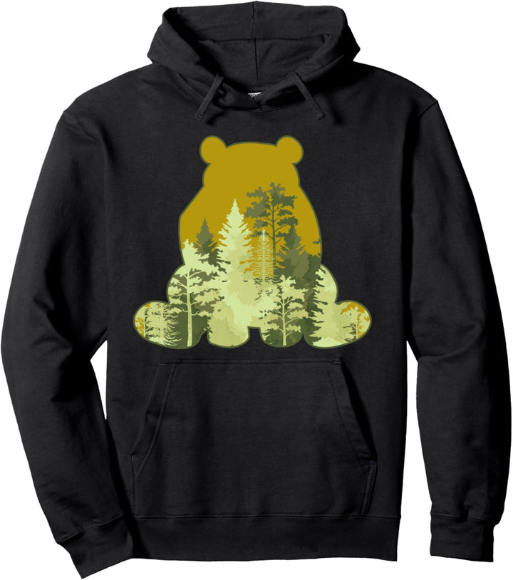Braunbär Wald Tier Natur Grizzlybär Outdoor Bär Pullover Hoodie