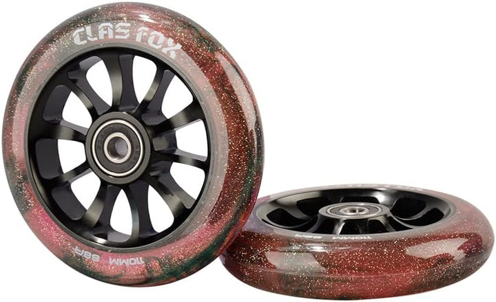 CLAS FOX Pro Stunt Scooter Rollen Roller Räder 110mm EIN Paar mit ABEC-9 Kugellager CNC Metallker (2