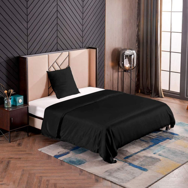 THXSILK Seidenbettwäsche Set 2 teilig, Bettbezug 155x 220 cm und 80 x 80 cm Kissenbezug, Hypoallerge