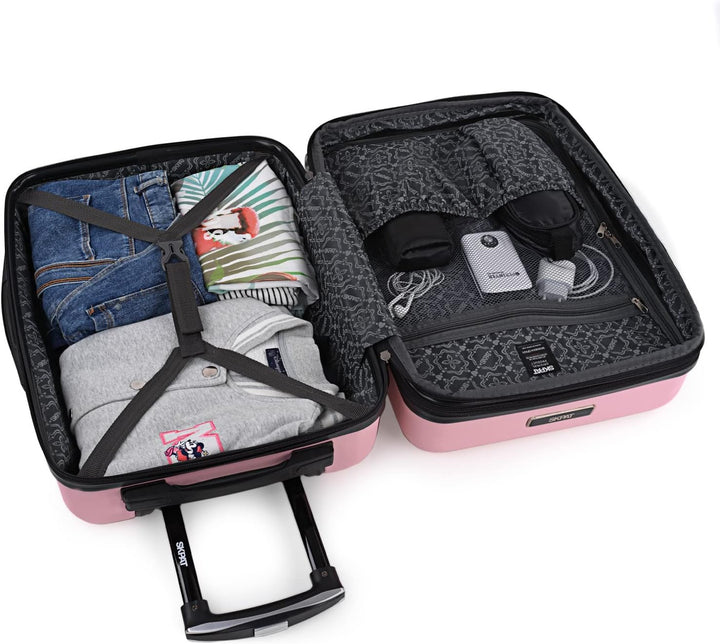 SKPAT - Leicht Koffer Set ABS Reisekoffer Set für Flugreisen - Dauerhaft Hartschalenkoffer Set - Kof