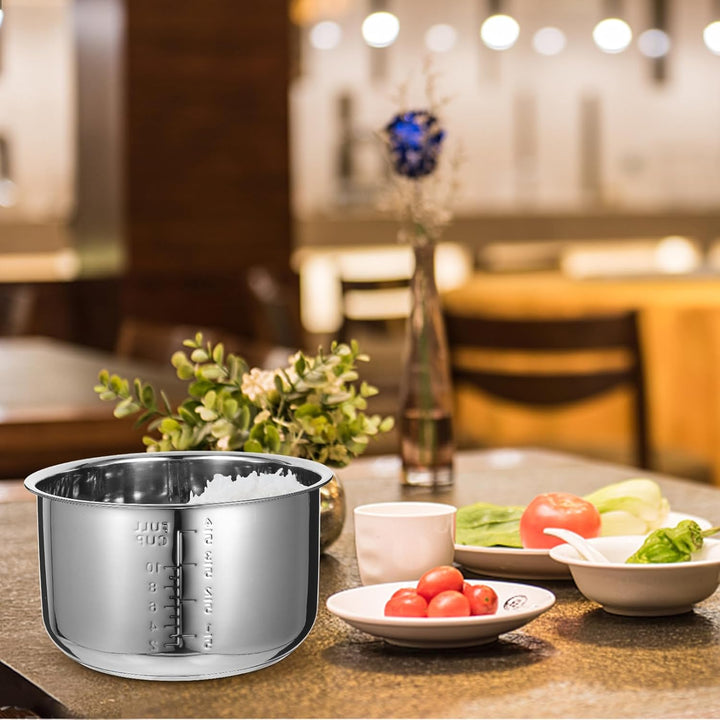 HOMSFOU Reiskocher-Einsatz Innerer Kochtopf Elektroherd-Versorgung Reiskocher-Pfannenersatz Edelstah