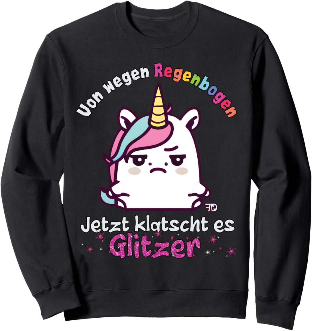 Süsses Kawaii Einhorn lustiges Regenbogen Sweatshirt