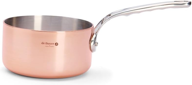 DE BUYER 6206.14 Stielkasserolle, Kupfer, braun, 14 cm Braun 20.3 x 14 x 7.9 cm, Braun 20.3 x 14 x 7