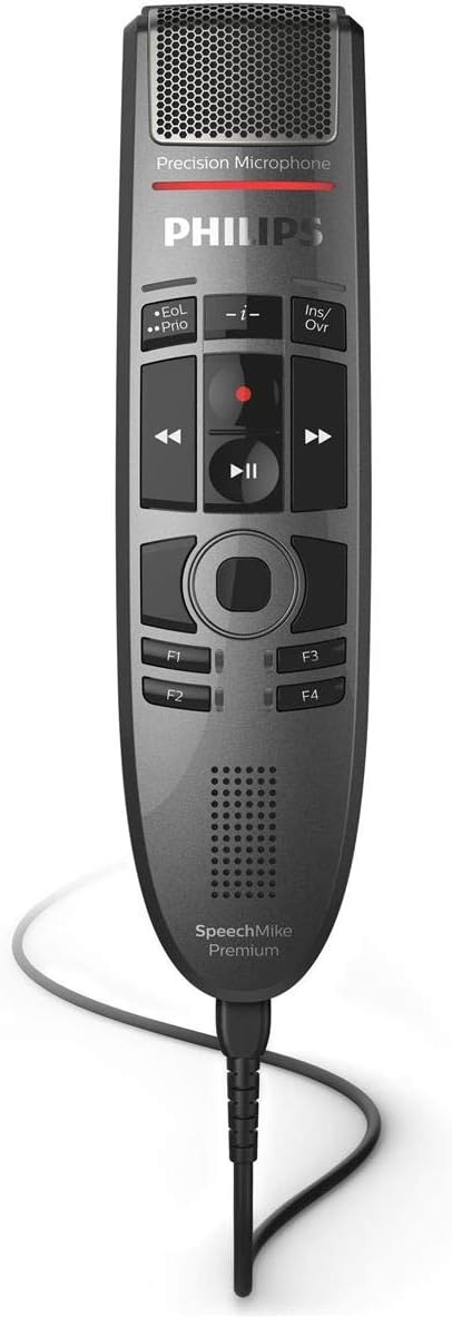 Philips SMP3700 SpeechMike Premium Touch, USB-Diktiermikrofon für kristallklare Aufnahmen und Beste