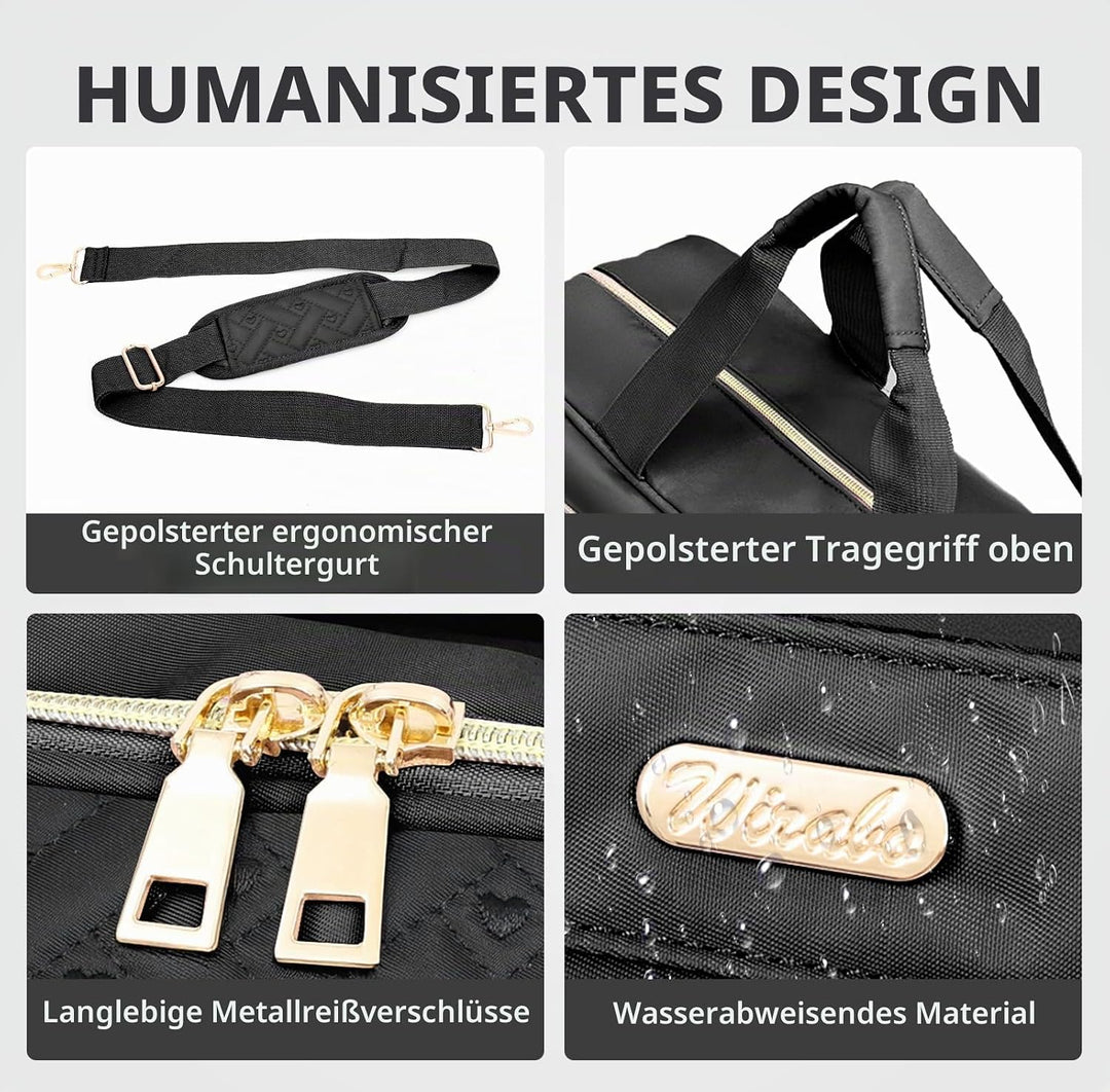 17,3 Zoll Laptoptasche Damen Herren, Laptop Bag, Wasserdichte Aktentasche für Geschäftsreisen, Schul