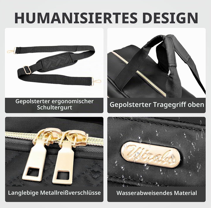 17,3 Zoll Laptoptasche Damen Herren, Laptop Bag, Wasserdichte Aktentasche für Geschäftsreisen, Schul