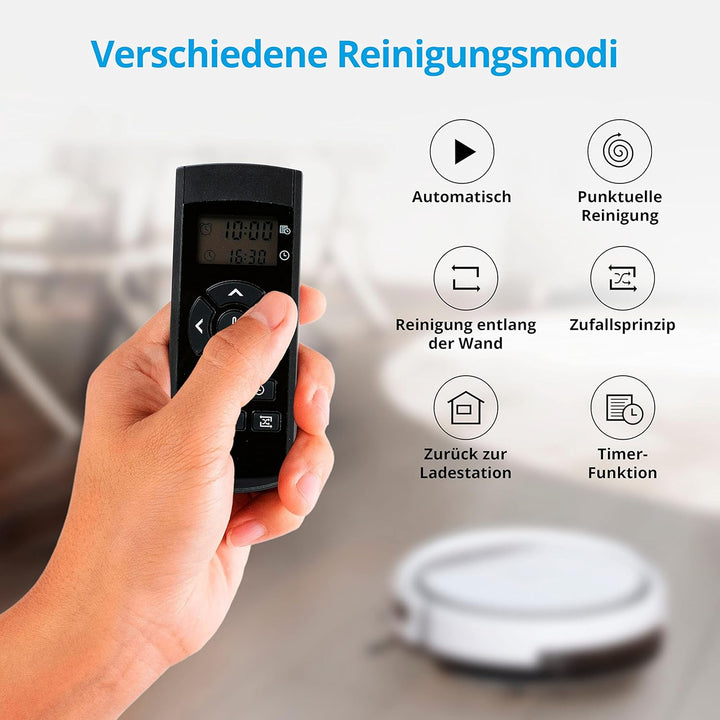 MEDION Saugroboter mit Wischfunktion und systematischer Navigation (Modell 2020, Gyro, 90 Min. Laufz
