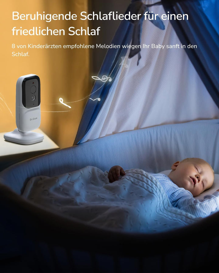 Dr.Care NeoView Video-Babyphone – 2,8" Display, 2-Wege-Audio, Video-Schleifenaufnahme, Nachtsicht, V