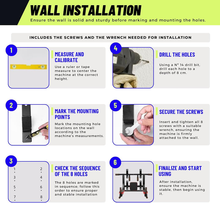 Klimmzugstange Wand Klimmzug. Pull-Up Bar Zuhause Multigrip-Ständer, Dip Station für das Heim-Fitnes