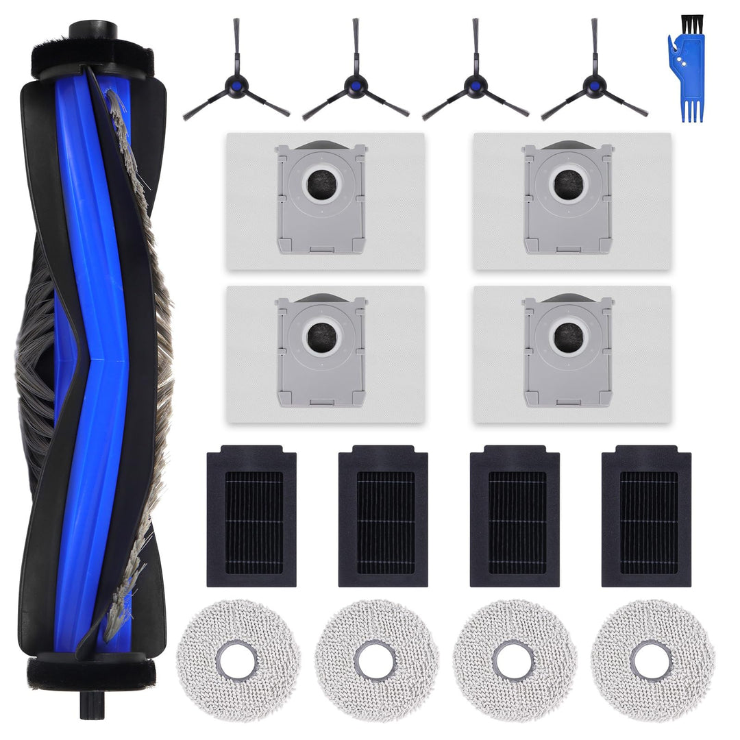 T50 Max Zubehör Ersatz Kompatibel für ECOVACS DEEBOT T50 Max Pro Omni Saugroboter, 1 Hauptbürste, 4