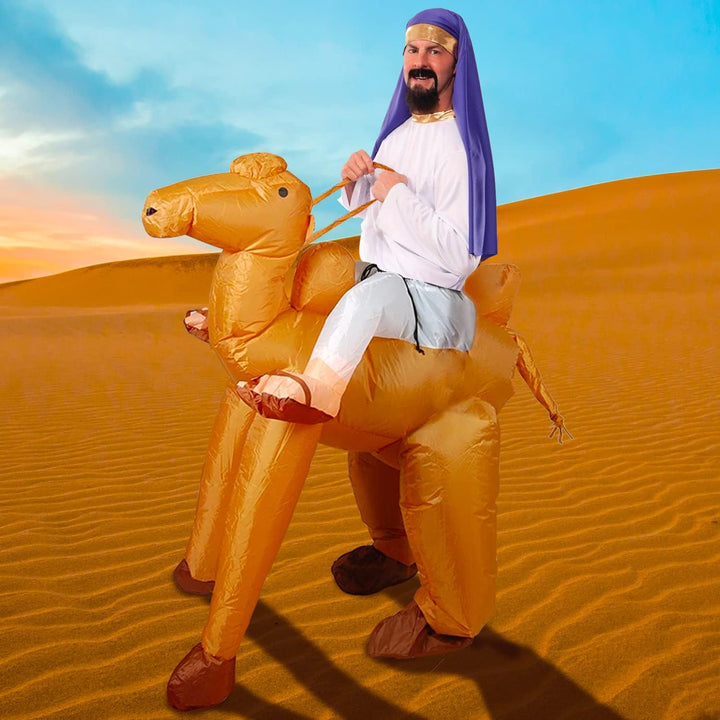 AirSuit® Aufblasbares Kostüm Kamel | Ausgefallenes Auflbaskostüm | Premium Qualität | Grösse Erwachs