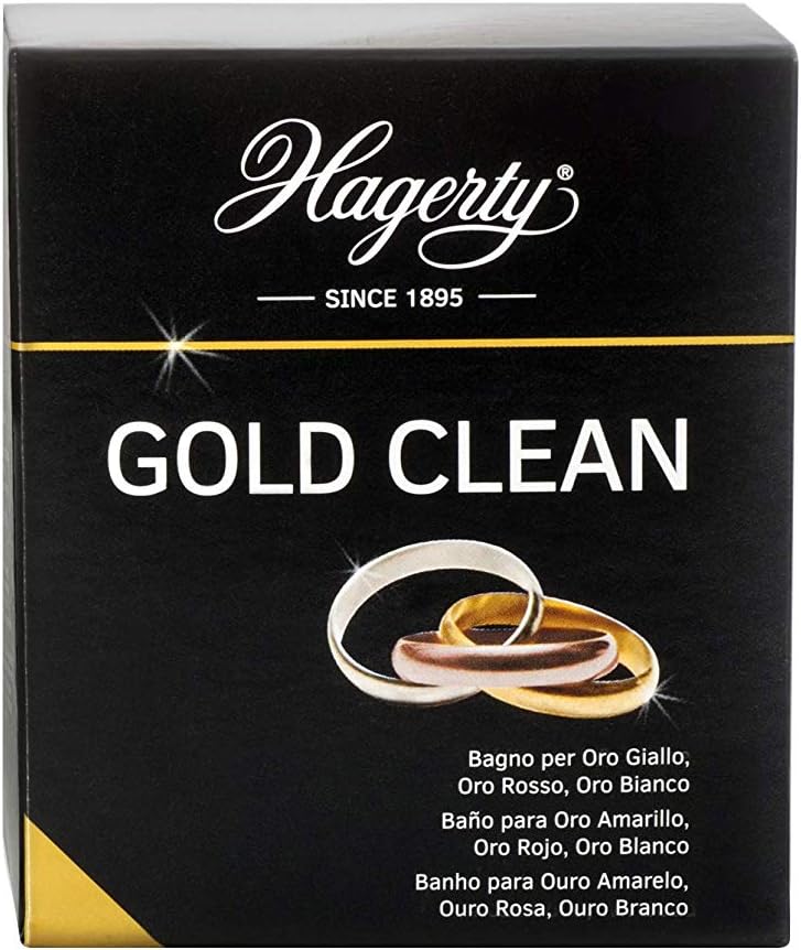 Hagerty Gold Clean Gold-Reinigungsbad 170 ml I Bad zur Reinigung von Gelb-, Weiss-, Rosa- und Rotgol