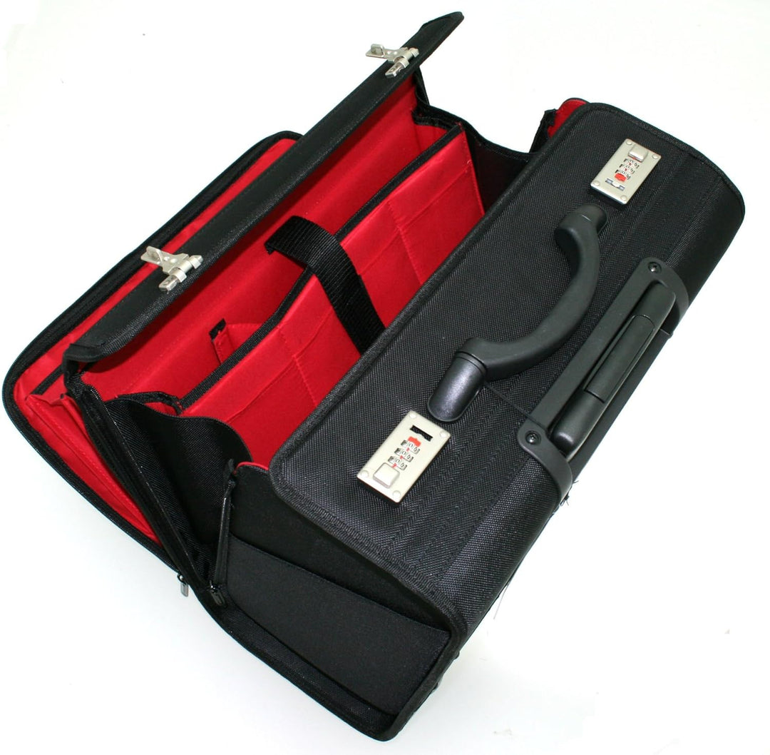 Aktenkoffer Pilotenkoffer Laptop Trolley Schwarz 47 cm Davidts