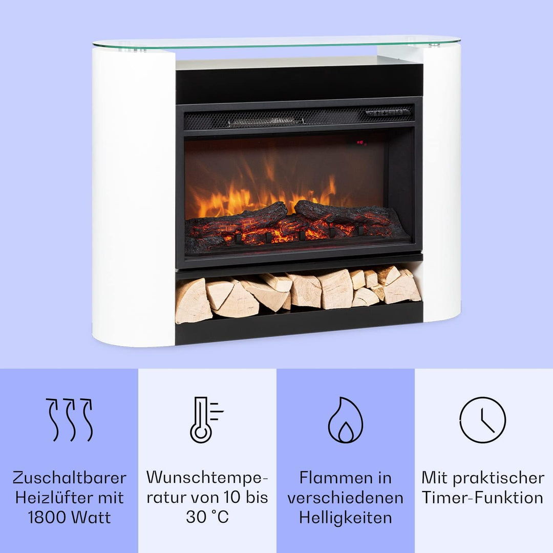 Klarstein Elektrokamin, Elektro Heizungen für Wohnzimmer & Innenräume, Elektrischer Kamin mit LED Fl