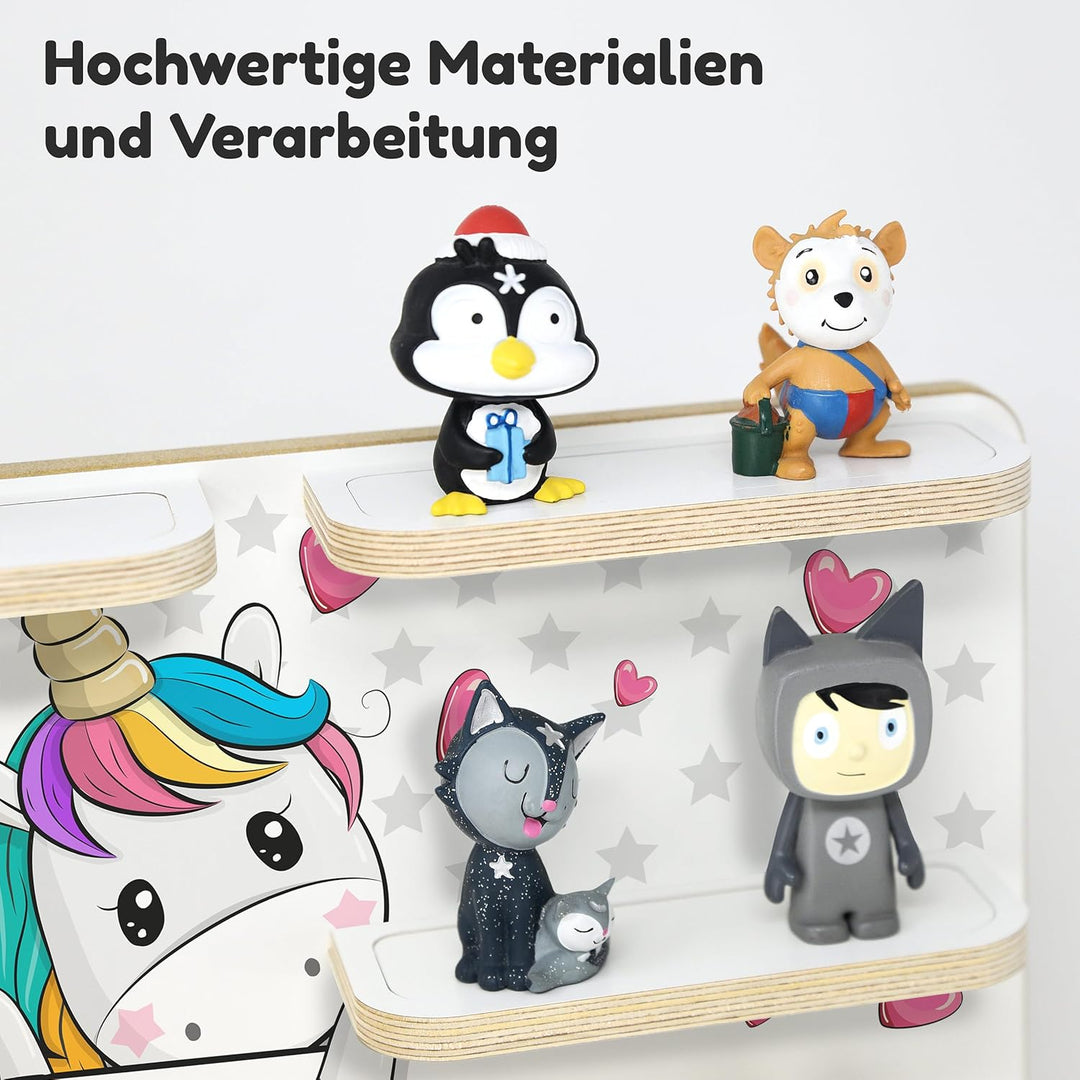 stadtecken Holzregal für Musikbox – Passend für Toniebox & ca. 35 Tonies | Perfekte Aufbewahrung für