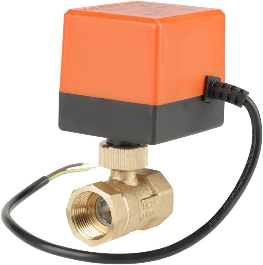 Elektrischer motorisierter Kugelhahn, AC 220 V G3/4 "DN20 2 Wege Messing Motorisierter Stellantrieb