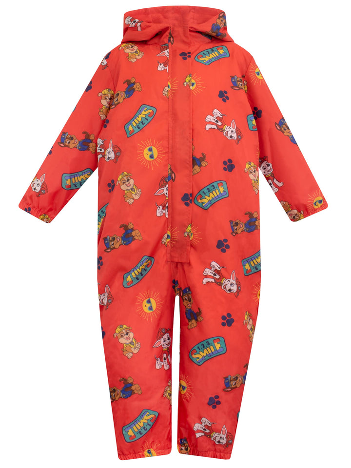 PAW PATROL Regenanzug | Matschanzug Jungen | Regenkleidung Kinder | Overall Für Jungs 2-3 Jahre Rot,