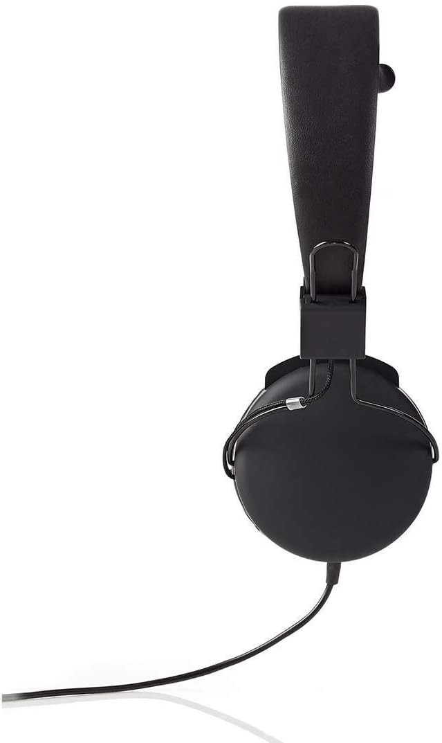 Nedis HPWD1100BK Kabelgebundene Kopfhörer | On-Ear | Faltbar | 1,2-m-Rundkabel | Schwarz