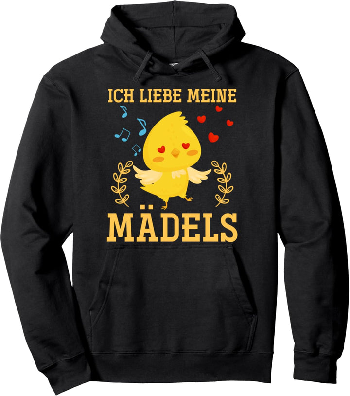 Ich liebe meine Mädels Huhn Pullover Hoodie