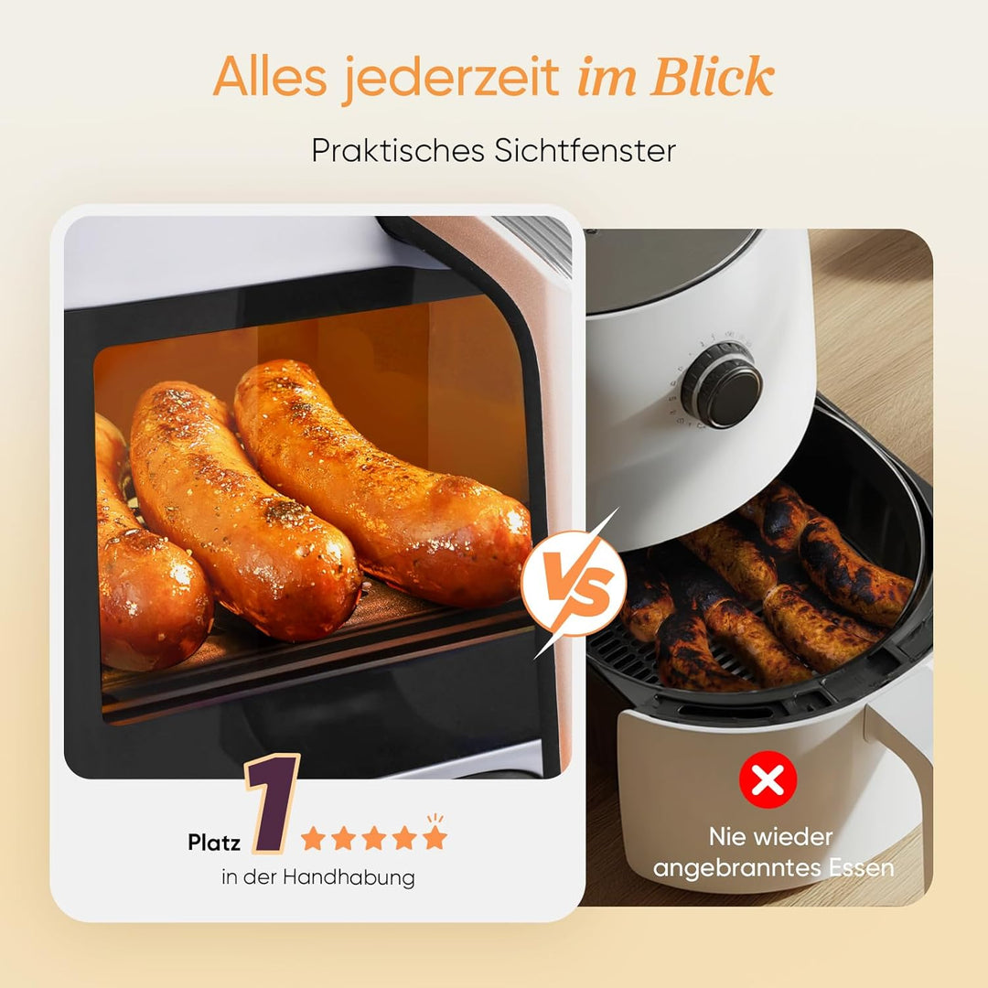 COSORI Heissluftfritteuse 2 Kammern, Testsieger der Stiftung Warentest, 8,5 L 6-in-1 Airfryer mit Si