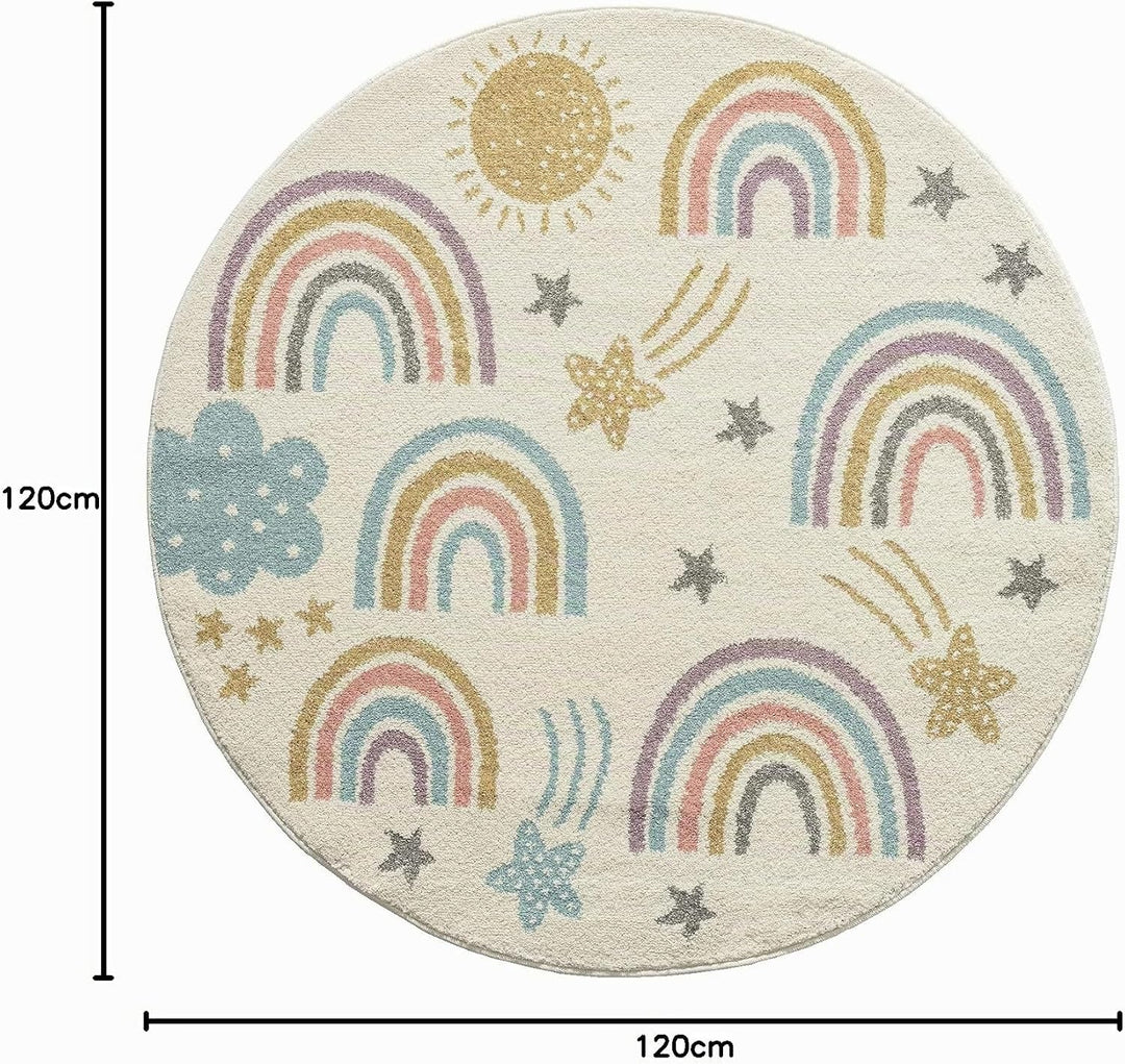 the carpet Beat Kids Moderner Weicher Kinderteppich, Weicher Flor, Pflegeleicht, Farbecht, Regenboge