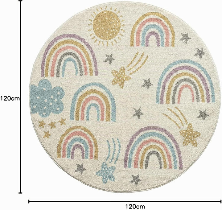 the carpet Beat Kids Moderner Weicher Kinderteppich, Weicher Flor, Pflegeleicht, Farbecht, Regenboge
