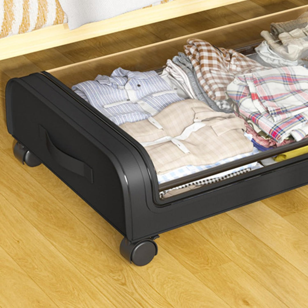 Esenlong Unterbettkommode mit Rollen, Unterbett-Behälter, Aufbewahrungstasche, Box, Organisation, tr