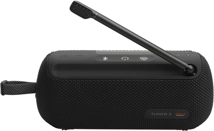 JBL Tuner 3 Tragbares DAB/DAB+/UKW Bluetooth Radio mit 6 Sendern, Bis zu 15 Std Wiedergabe, IP68 Was