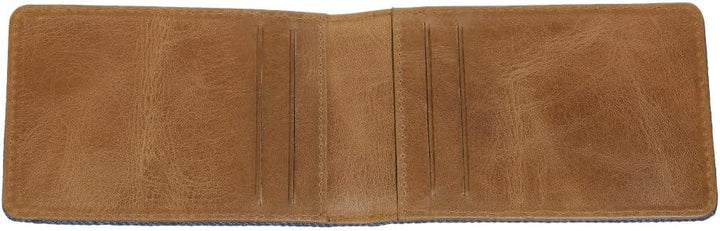 Zippo Kartenetui - Denim - Blau, Braun - Kreditkartenetui für Damen und Herren - 4 Kartenfächer, 3 E