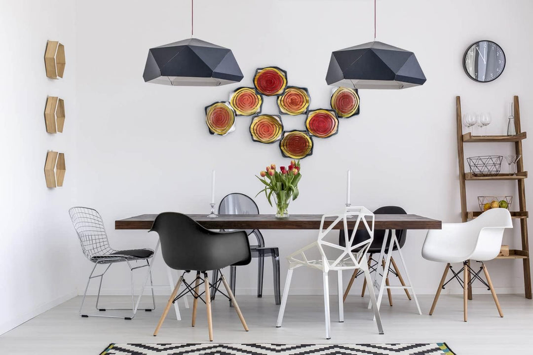 KunstLoft Wanddeko Metall | 100% HANDGEFERTIGT | 124x69x8cm | Wandbild Metall 'Lily Pads' | Abstrakt